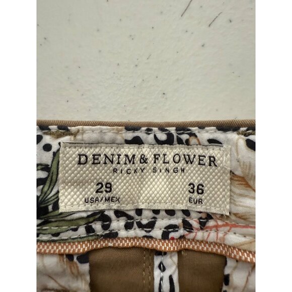 Denim & Flower Ricky Singh Shorts Mens Tag Size 29”  Khaki Chino Preppy - Picture 6 of 7